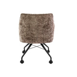 Set van 2 Eetkamerstoelen Tova Stof Hoven Rich Champagne Met Wieltjes