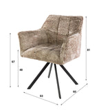 Eetkamerstoel Lino Zand Draaibaar