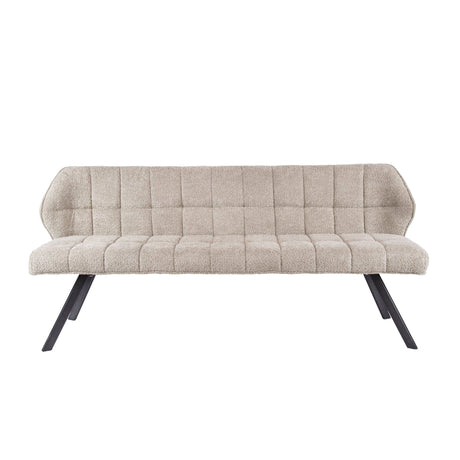 Eetkamerbank Lino Bouclé Stof Zand 180 cm Geblokt