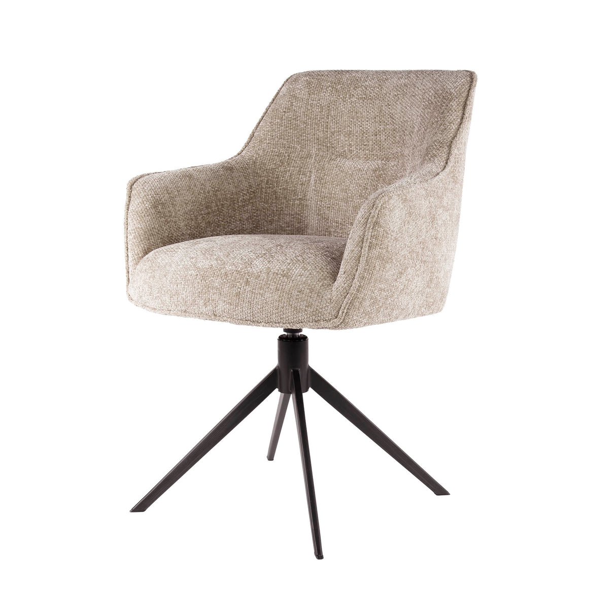 Eetkamerstoel Chia Rich Stof Zand Draaibaar