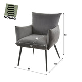 Marlow eetkamerfauteuil velours antraciet