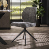 Set van 2 draaibare eetkamerstoelen Parker stof