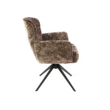 Set van 2 eetkamerstoelen Savona draaibaar Hoven rich champagne