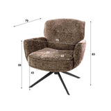 Savona draaibare fauteuil Hoven Rich Stof Champagne