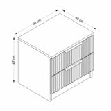 Nachtkastje Kala Plus Antraciet Melamine 50x47x40 cm