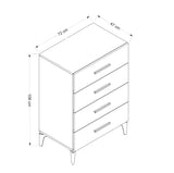 Ladekast Kale Wit Melamine 72x106x47 cm