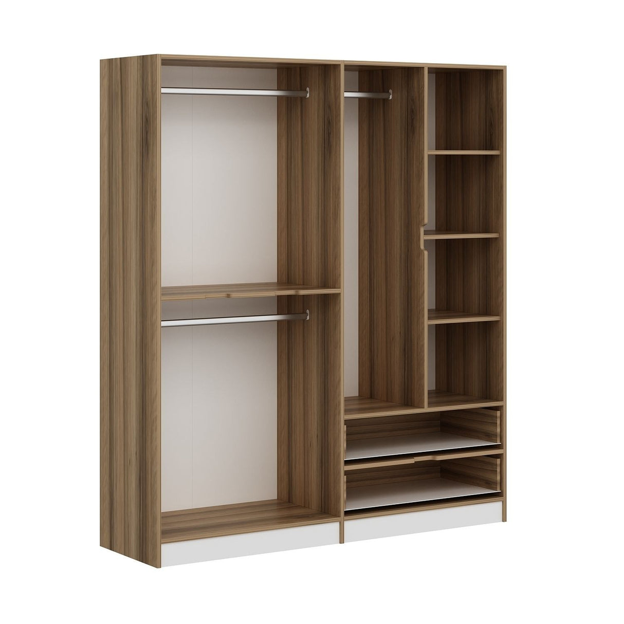 Kledingkast Elina Wit Goud Melamine 185x208x52 cm