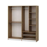 Kledingkast Elina Wit Goud Melamine 185x208x52 cm