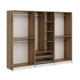 Kledingkast Elina Wit Goud Melamine 277x208x52 cm