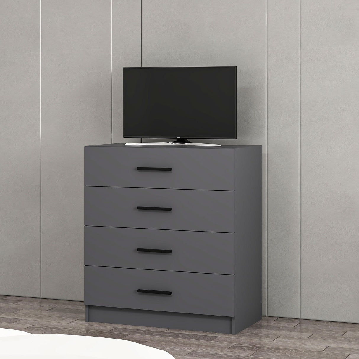 Ladekast Kale TV Antraciet Melamine 90x100x47 cm