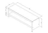 TV Meubel Selene Walnoot Dennenhout 140x45x40 cm