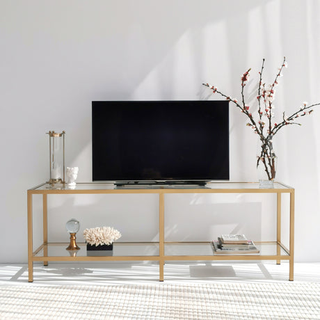 TV Meubel Basic Gold Goud Glas 130x45x40 cm