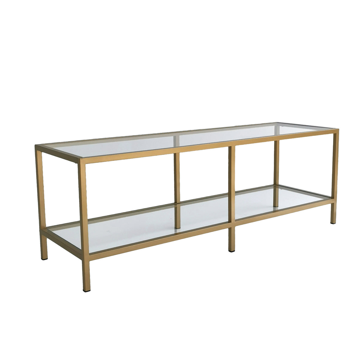 TV Meubel Basic Gold Goud Glas 130x45x40 cm