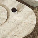 Organische Salontafel Travertin Melamine marmer look Melta - 105x65 cm