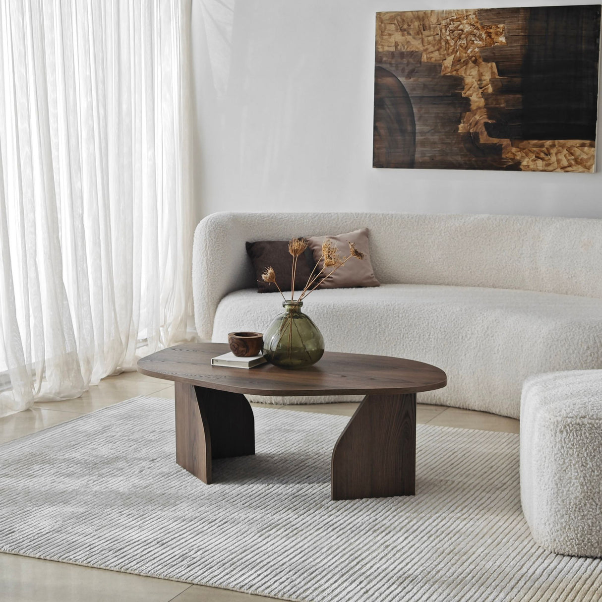 Organische Salontafel Walnoot Melamine Rack - 105x65 cm