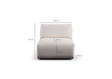 Sofia 3-zitsbank wit 290 cm 100% polyester