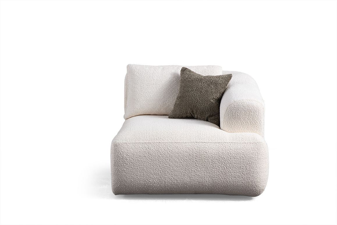 Sofia 3-zitsbank wit 290 cm 100% polyester