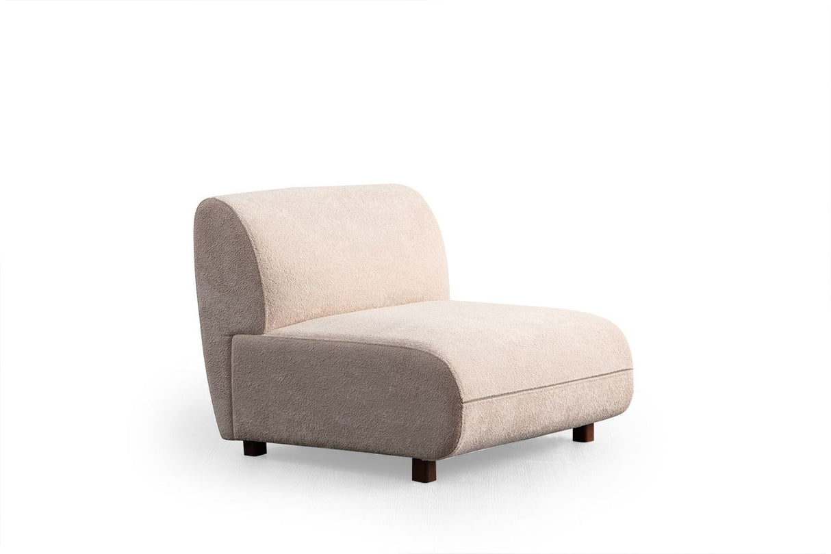 Pavia 3-zitsbank in crème velvet 345 cm 100% polyester