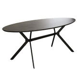 Oval dining table Hayden Industrial concrete look 200 cm