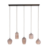 Hanglampen - Hanglamp 5 - lichts bruin frosted glas Arda - Dimehouse