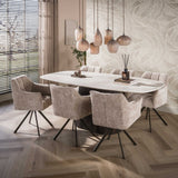 Hanglampen - Hanglamp 7 - lichts bruin frosted glas Arda - Dimehouse