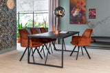 Dining table blackster teak black 160x90 cm