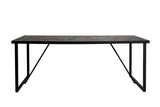 Table à manger noir teak noir 160x90 cm