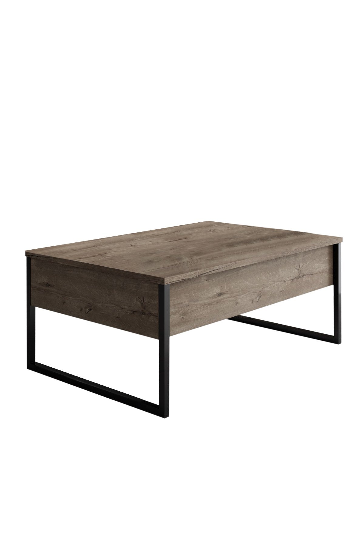 Meubelset Walnoot Luxe - Salontafel + TV Meubel + Dressoir - Zwart Frame