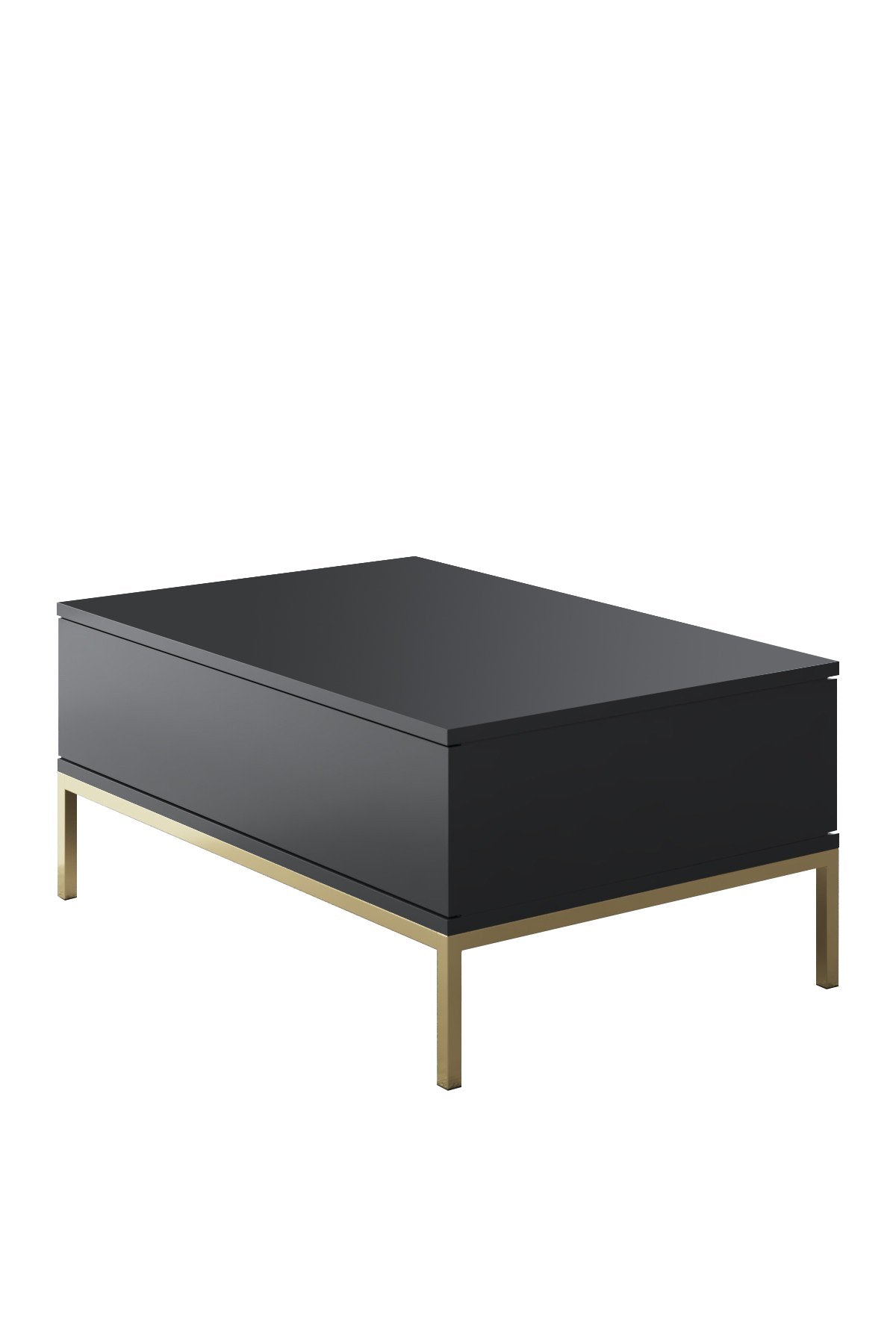 Meubelset Antraciet Lord - Salontafel + TV Meubel + Dressoir - Gouden Frame