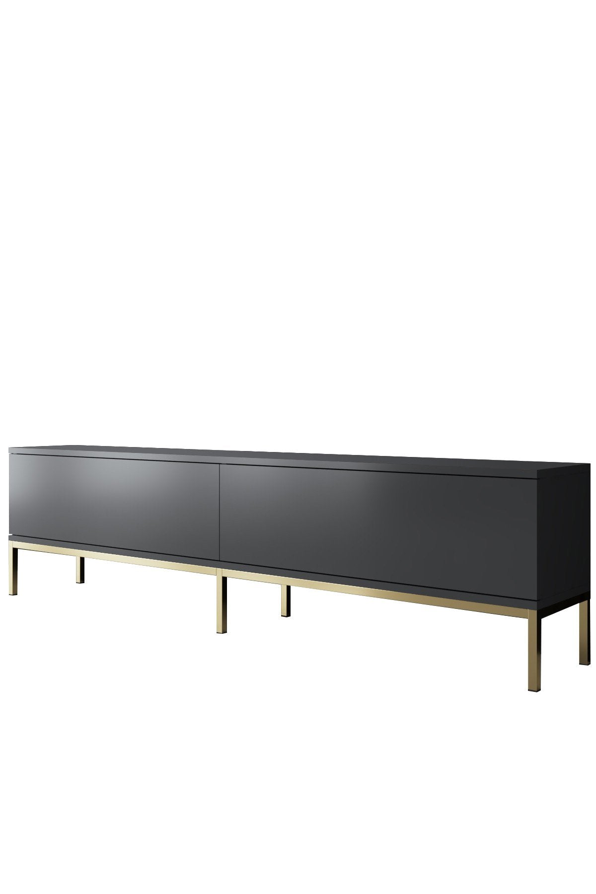 Meubelset Antraciet Lord - Salontafel + TV Meubel + Dressoir - Gouden Frame