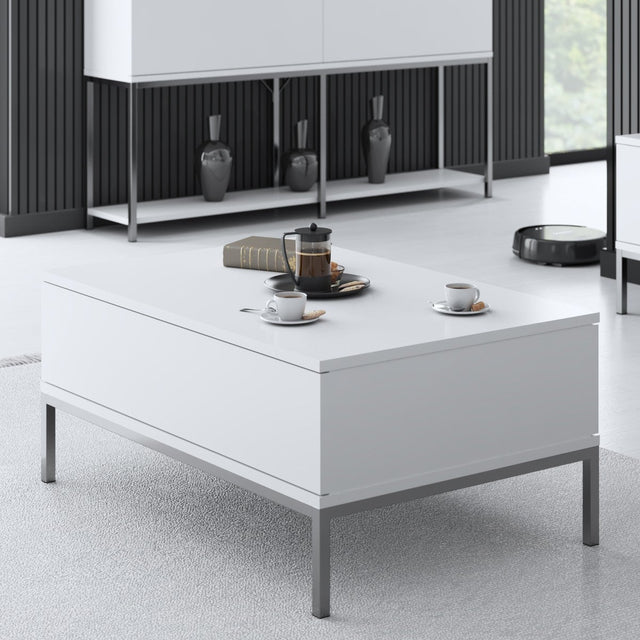 Vicco Salontafel Amato, Wit/antraciet, 90 x 60 cm Vicco Salontafel Amato, Wit/antraciet, 90 x 60 cm