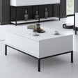 Salontafels - Rechthoekige Salontafel Wit Lord 90x60 - Zwart Frame - Dimehouse
