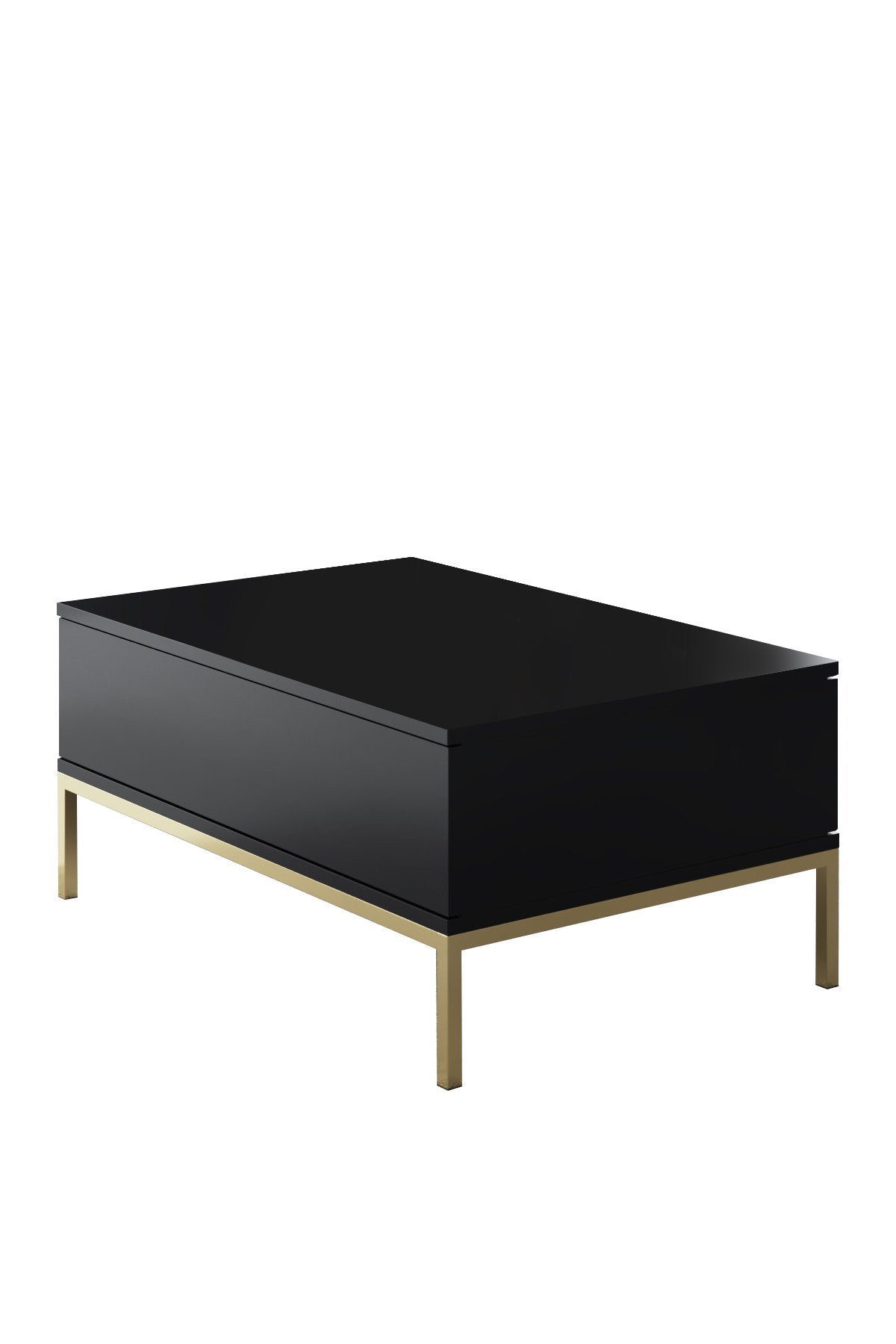 Meubelset Zwart Lord - Salontafel + TV Meubel + Dressoir - Gouden Frame