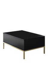 Meubelset Zwart Lord - Salontafel + TV Meubel + Dressoir - Gouden Frame