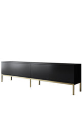 Meubelset Zwart Lord - Salontafel + TV Meubel + Dressoir - Gouden Frame