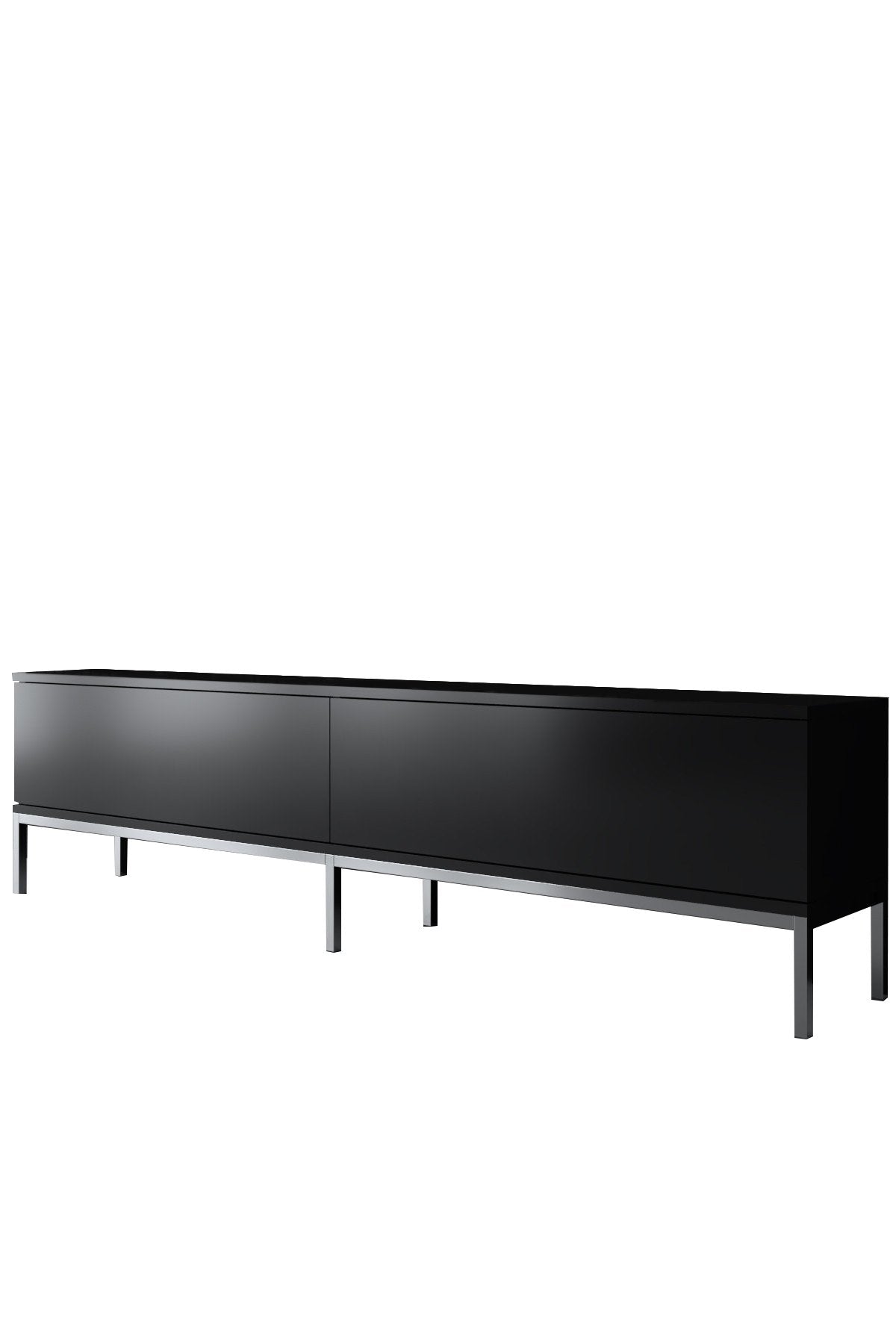 TV Meubel Lord Zwart Zilver Melamine 180x47x30 cm