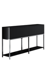 Meubelset Zwart Lord - Salontafel + TV Meubel + Dressoir - Zilver Frame