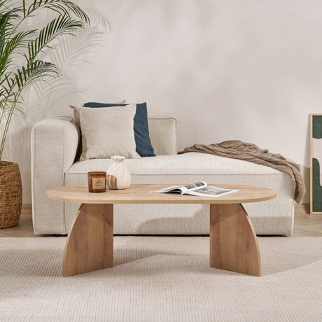 Melina salontafel oval in sapphire eikenlook Gemelamineerd hout