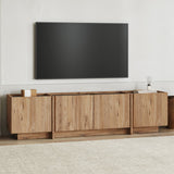 Lowen tv-meubel in eikenlook 180 cm Atlantic Pine en antraciet Gemelamineerd hout
