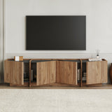 Lowen tv-meubel in eikenlook 180 cm Atlantic Pine en antraciet Gemelamineerd hout