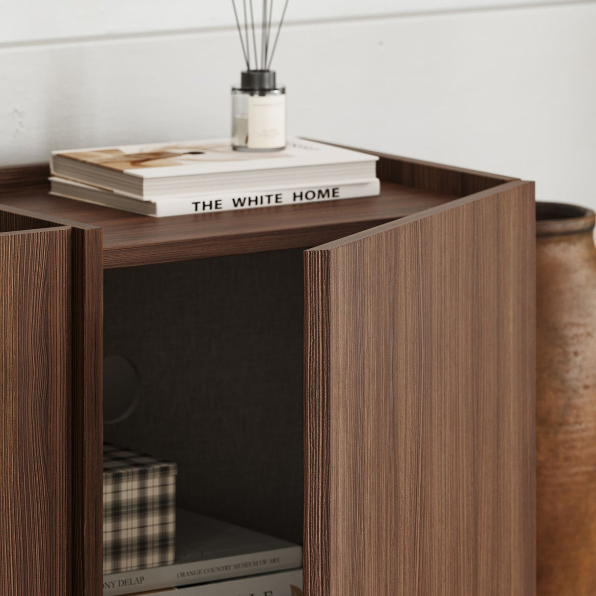 Lowen tv-meubel in Milano walnoot 180 cm Melamine gecoat houtcomposiet