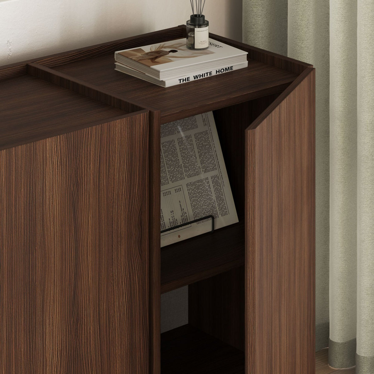 Dorma wandtafel in Milano walnoot 180 cm Met melamine gecoat houtcomposiet
