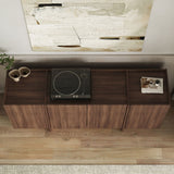 Dorma wandtafel in Milano walnoot 180 cm Met melamine gecoat houtcomposiet