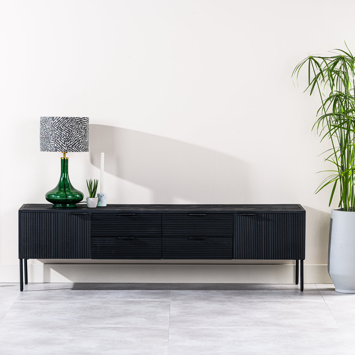 TV furniture lando mango wood black