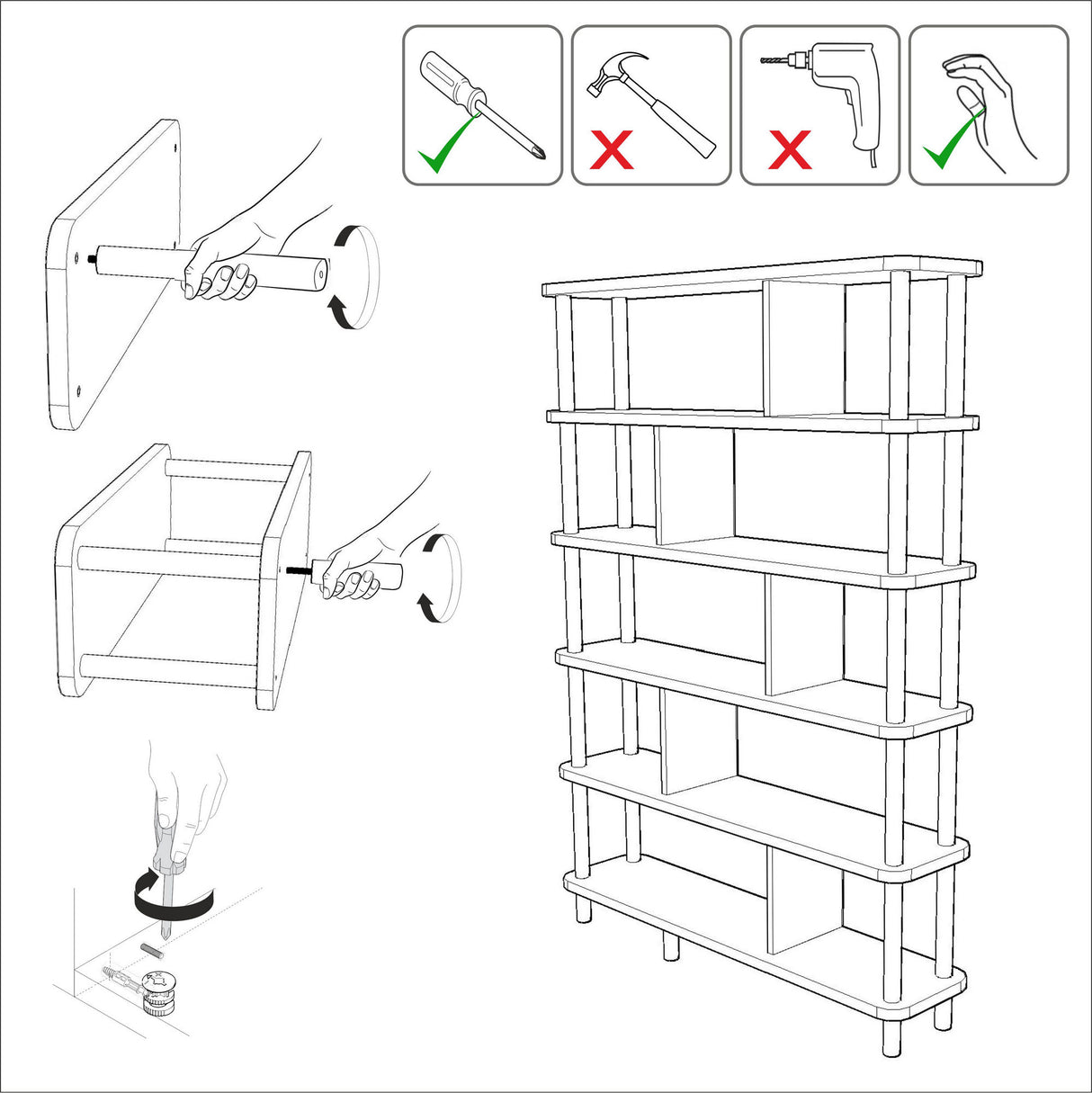 Boekenkast Meta Atlantisch Dennenhout Melamine 120x168,5x28 cm