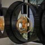 Hanglampen - Hanglamp Fons 4 - lichts ringen metaal zwart - Dimehouse