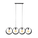 Hanglampen - Hanglamp Fons 4 - lichts ringen metaal zwart - Dimehouse