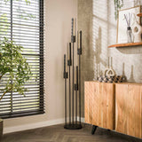 Vloerlamp Judy 5-lichts getrapt zwart