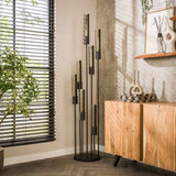 Vloerlamp Judy 7-lichts getrapt zwart