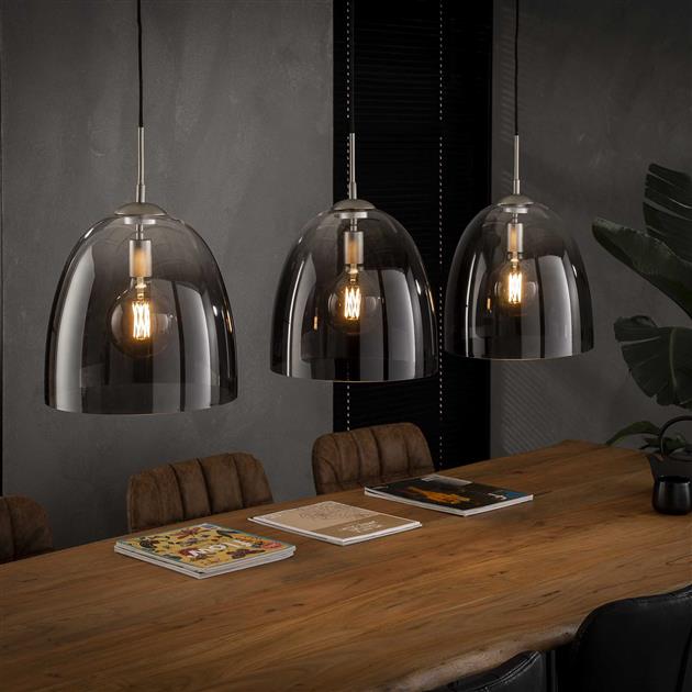 Industrielle Hanglampe Lotte 3-Licht-Farbgradienten
